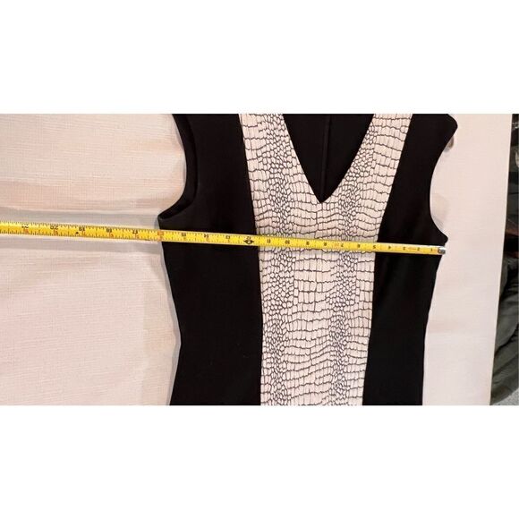 CALVIN KLEIN BLACK WHITE DRESS WOMENS SIZE 6 - Picture 7 of 9